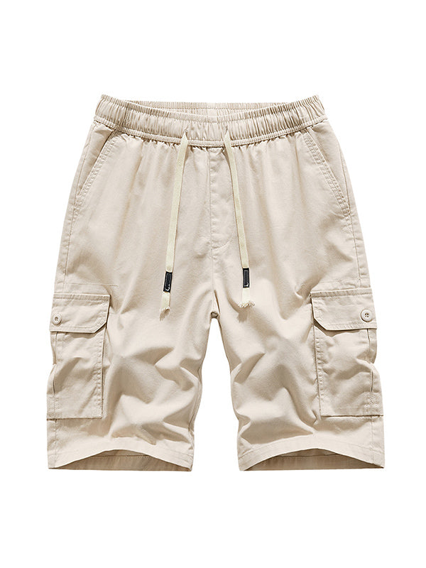 Shorts cargo lavados con cordón vintage