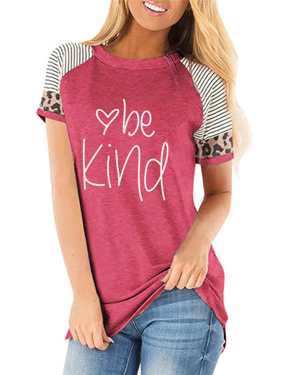 Camiseta de Reglan con gráfico Be Kind Heart 