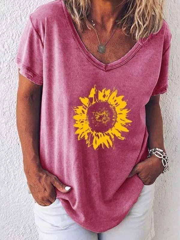 Sunflower print t-shirt