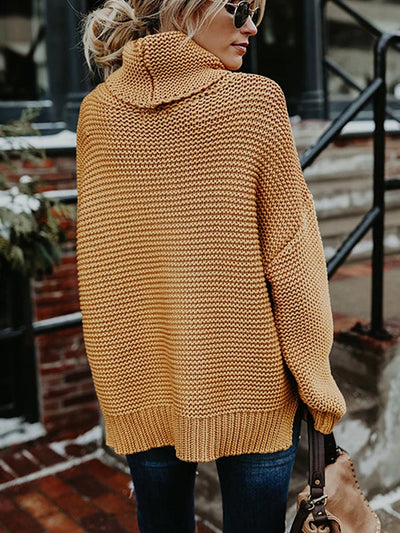Pull à col roulé et manches longues