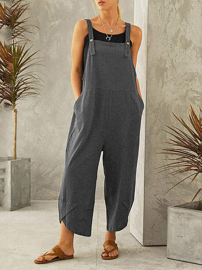 Combinaison boutonnée décontractée pour femme