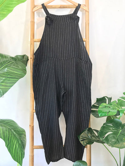 Women's Striped Suspenders Jumpsuit Overalls