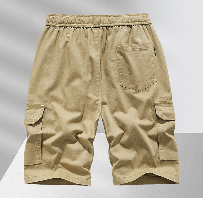 Shorts cargo lavados con cordón vintage