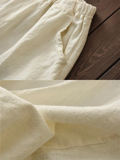 Casual Cotton and Linen Bloomers
