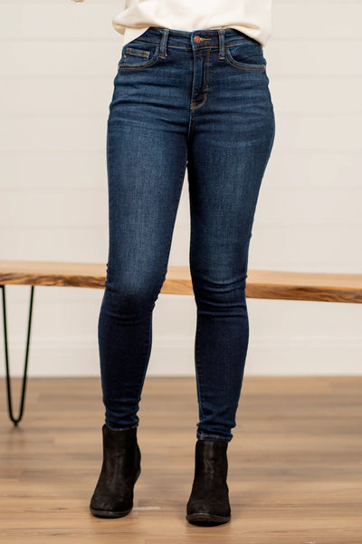 Jean skinny taille haute ultra extensible