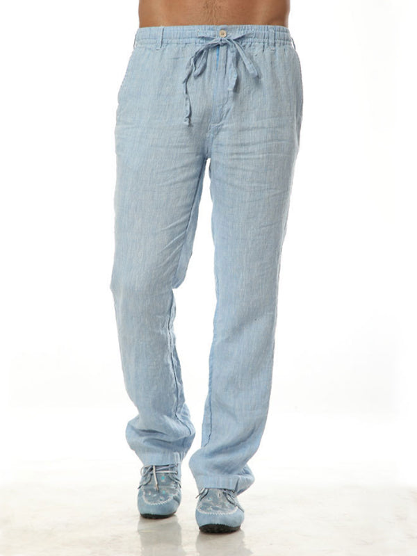 Loose Casual Elastic Waist Linen Pants