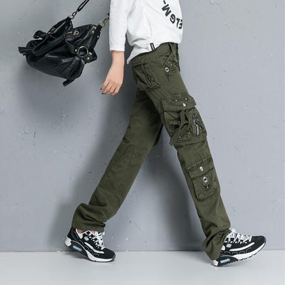 Military Combat Multi-pocket Straight Loose Cargo Pants