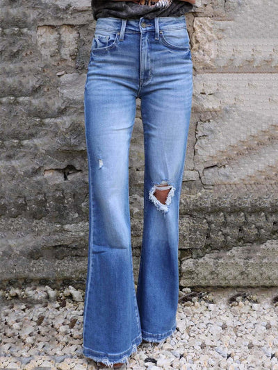 Cindy Distressed Flare Jeans