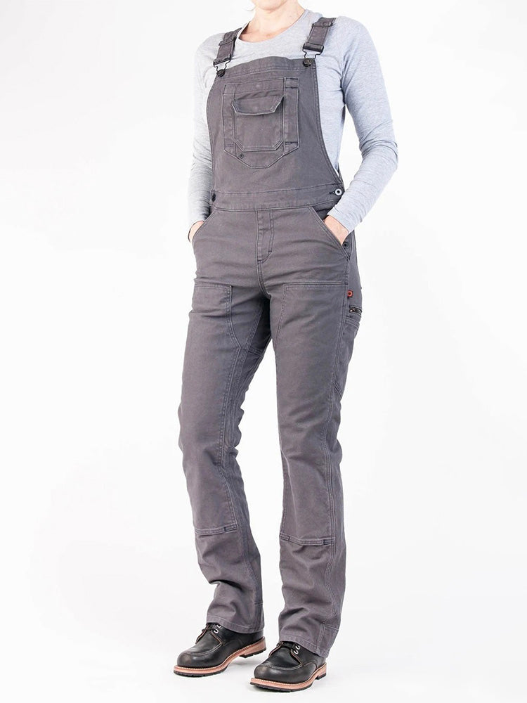 Salopette de travail en toile extensible pour femme