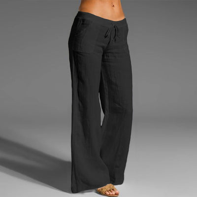 Pantalon large taille basse