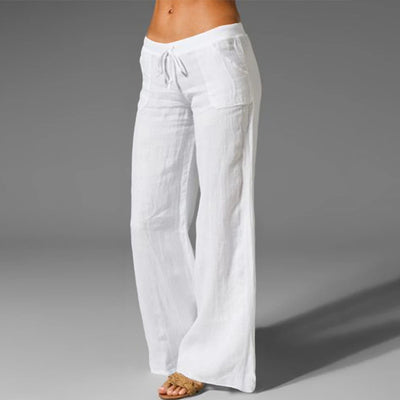 Pantalon large taille basse