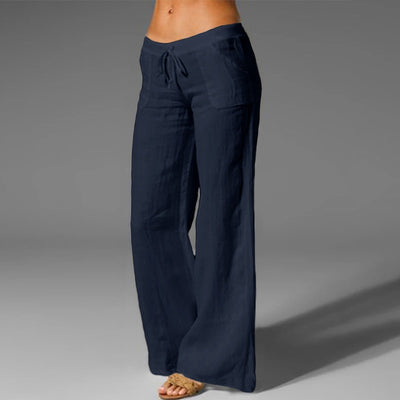 Pantalon large taille basse