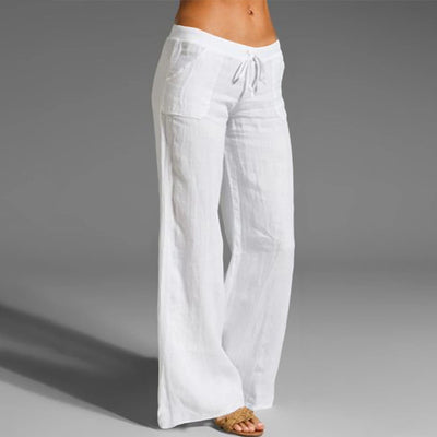 Pantalon large taille basse