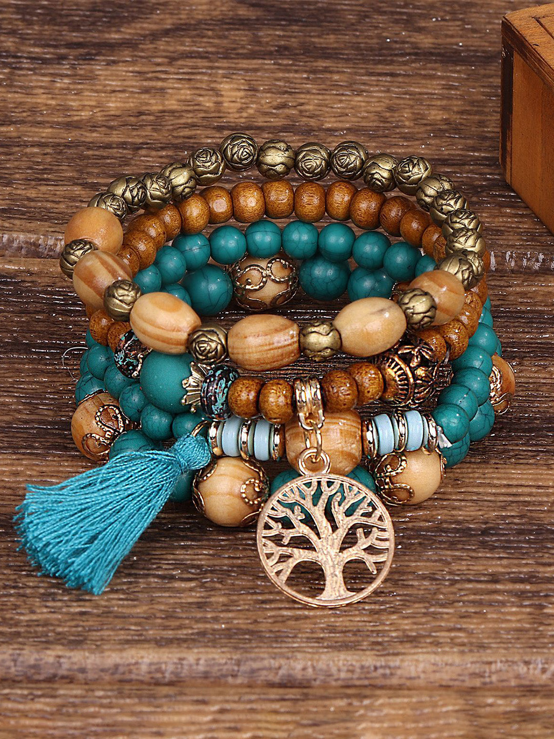 Tree Of Life Beaded Bracelet Set