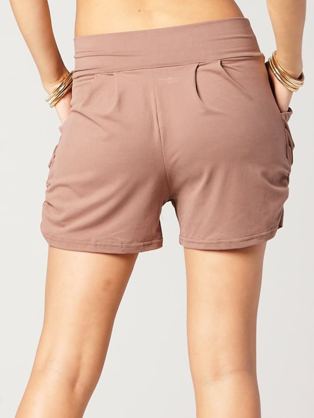 Pantalones cortos de harén de cintura alta ultrasuaves con bolsillos Julie