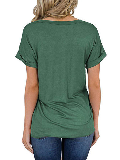 V-neck Beach Pocket T-shirt