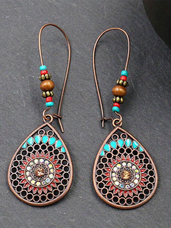 Western Ethnic Water Drop Earrings