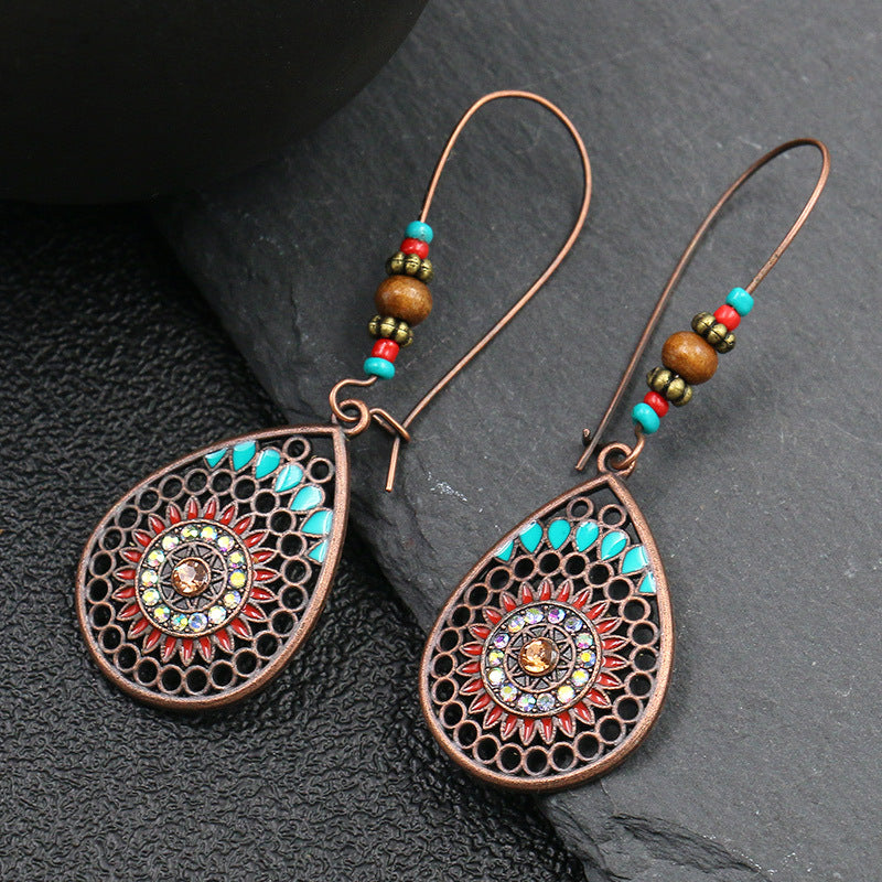 Western Ethnic Water Drop Earrings