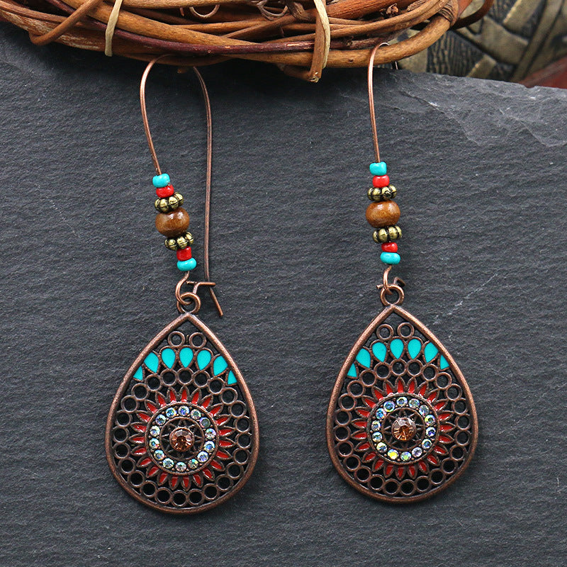 Western Ethnic Water Drop Earrings