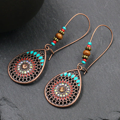 Western Ethnic Water Drop Earrings