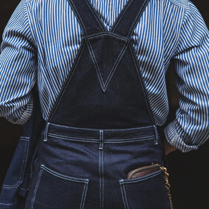 Men's Vintage-Inspired Indigo Denim Overalls