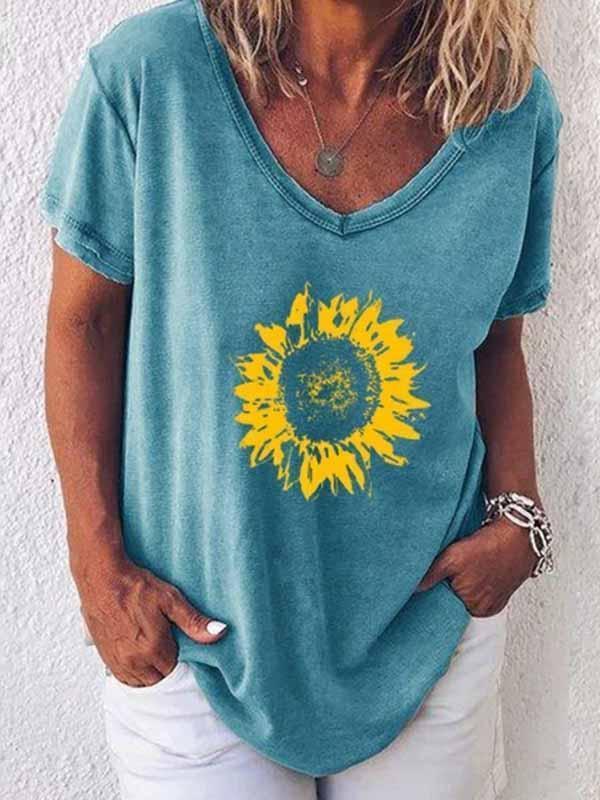 Sunflower print t-shirt