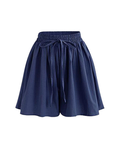 Drawstring Culottes With Side Pockets