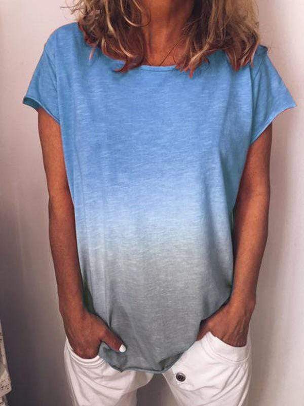 madepants.com T-shirts Blue / L Gradient Rainbow Short Sleeve T-shirts